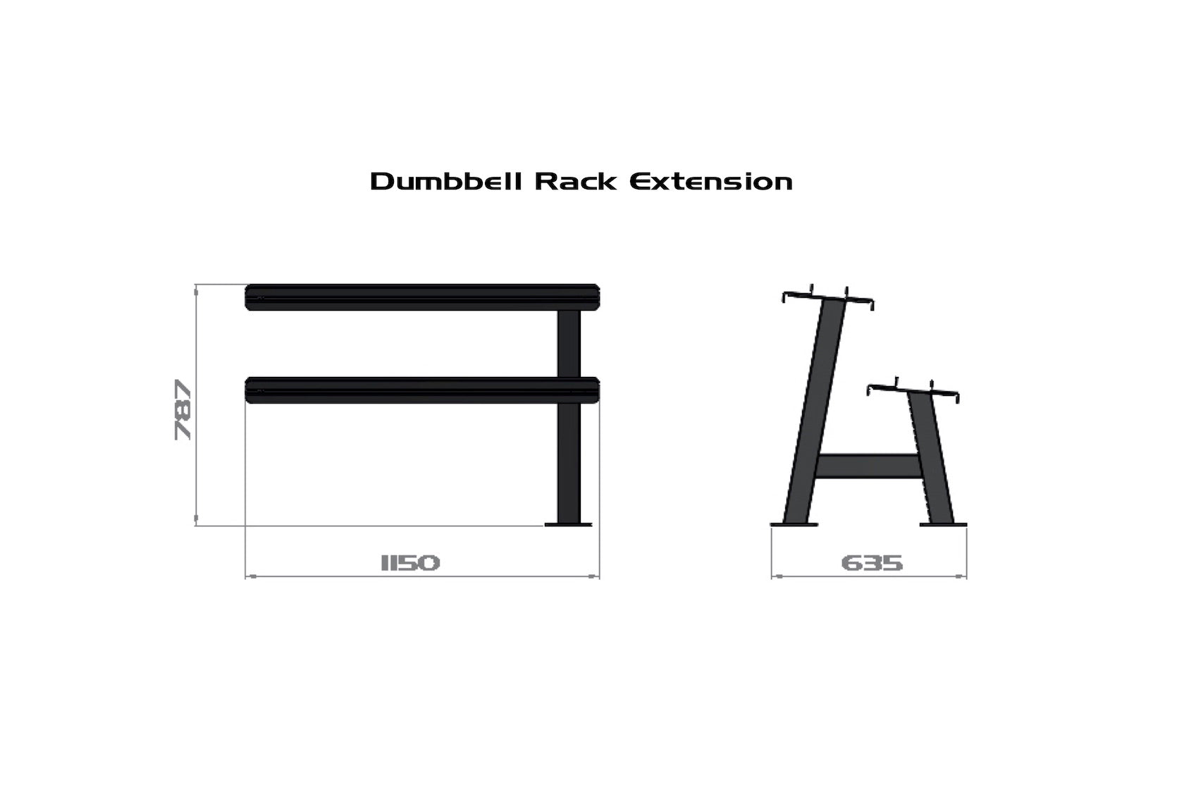 Dumbbell Rack (2 Tier) Extension